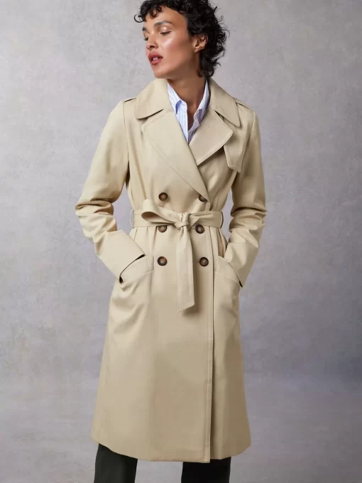 Clothing Rouje | Adina Trench Coat Uni Sable