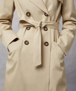 Clothing Rouje | Adina Trench Coat Uni Sable