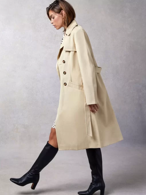 Clothing Rouje | Adina Trench Coat Uni Sable