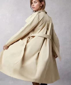 Clothing Rouje | Adina Trench Coat Uni Sable