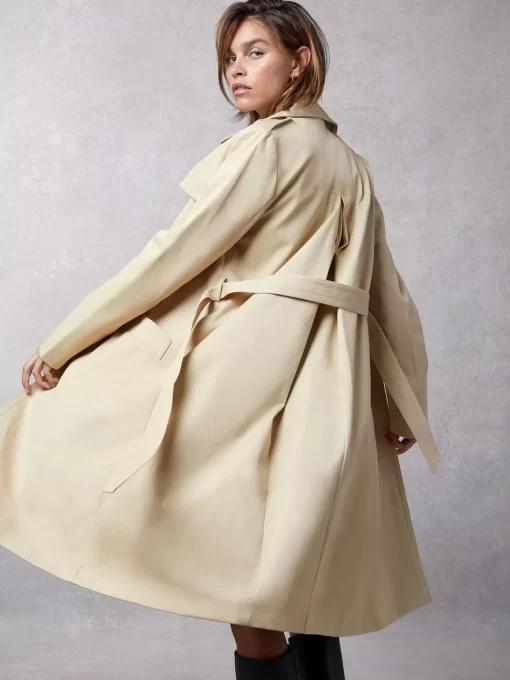 Clothing Rouje | Adina Trench Coat Uni Sable