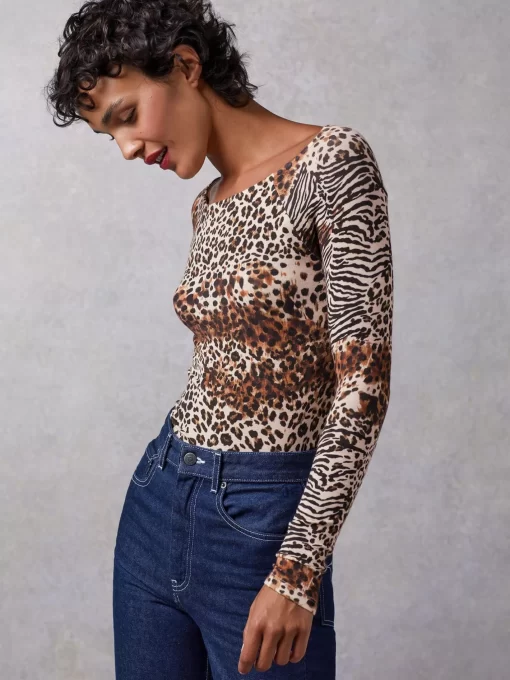 Clothing Rouje | Alaina Top Jungle Marron