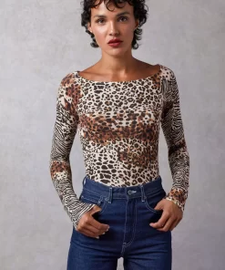 Clothing Rouje | Alaina Top Jungle Marron