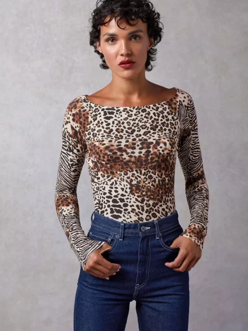 Clothing Rouje | Alaina Top Jungle Marron