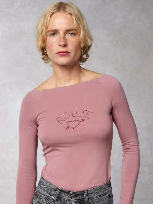 Clothing Rouje | Alaina Top Strass Blush