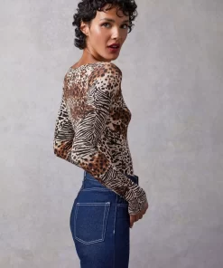 Clothing Rouje | Alaina Top Jungle Marron