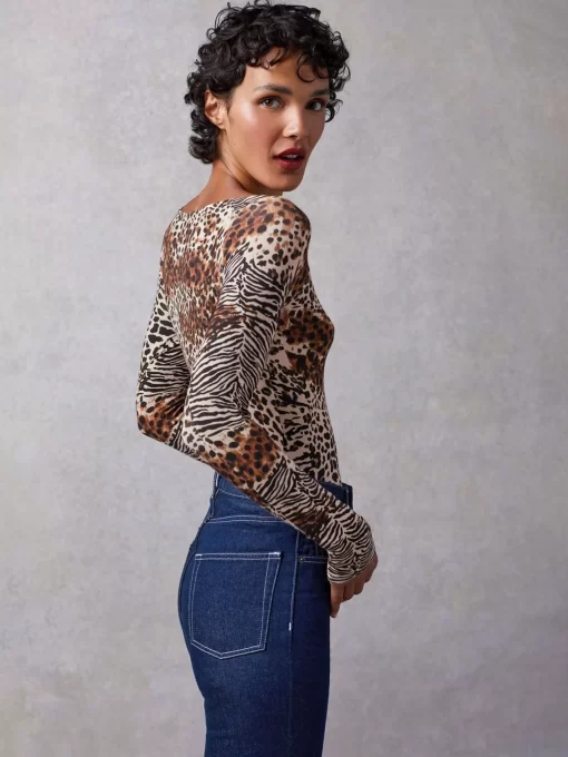 Clothing Rouje | Alaina Top Jungle Marron