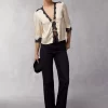 Clothing Rouje | Aldo Top Upcycled Jacquard Creme