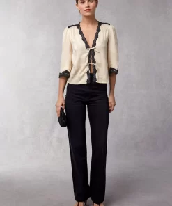 Clothing Rouje | Aldo Top Upcycled Jacquard Creme