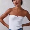 Clothing Rouje | Alexa Top Uni Blanc