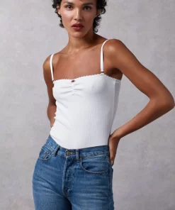 Clothing Rouje | Alexa Top Uni Blanc