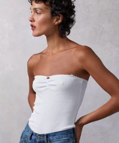 Clothing Rouje | Alexa Top Uni Blanc