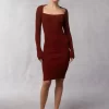 Clothing Rouje | Alma Dress Uni Bordeaux