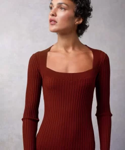 Clothing Rouje | Alma Dress Uni Bordeaux