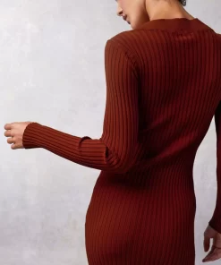 Clothing Rouje | Alma Dress Uni Bordeaux