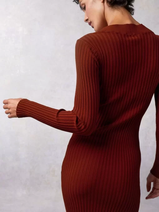 Clothing Rouje | Alma Dress Uni Bordeaux