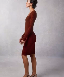 Clothing Rouje | Alma Dress Uni Bordeaux