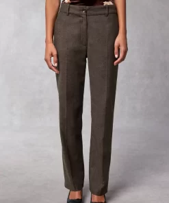 Clothing Rouje | Amale Pants Upcycled Mini Chevron Marron