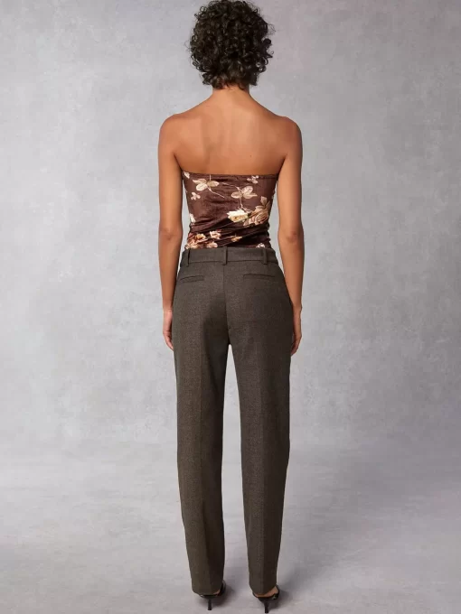 Clothing Rouje | Amale Pants Upcycled Mini Chevron Marron