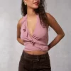Clothing Rouje | Ambrine Top Crinkle Pourpre