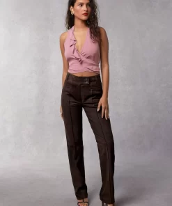 Clothing Rouje | Ambrine Top Crinkle Pourpre