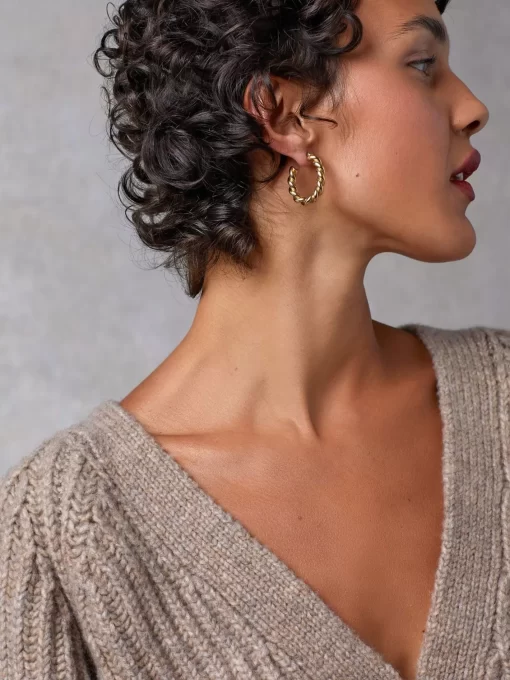 Accessories Rouje | Audrey Earrings Dore Vieilli
