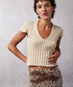 Clothing Rouje | Augustine Top Uni Sable