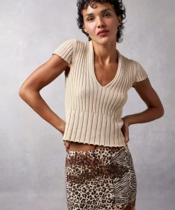 Clothing Rouje | Augustine Top Uni Sable