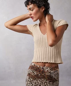 Clothing Rouje | Augustine Top Uni Sable