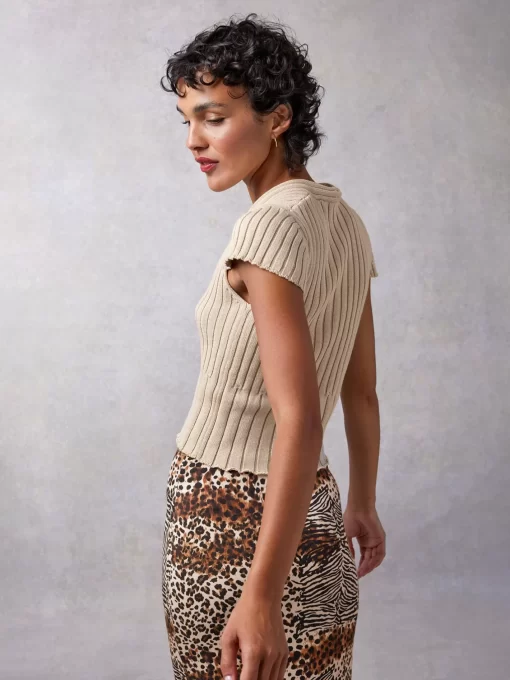Clothing Rouje | Augustine Top Uni Sable