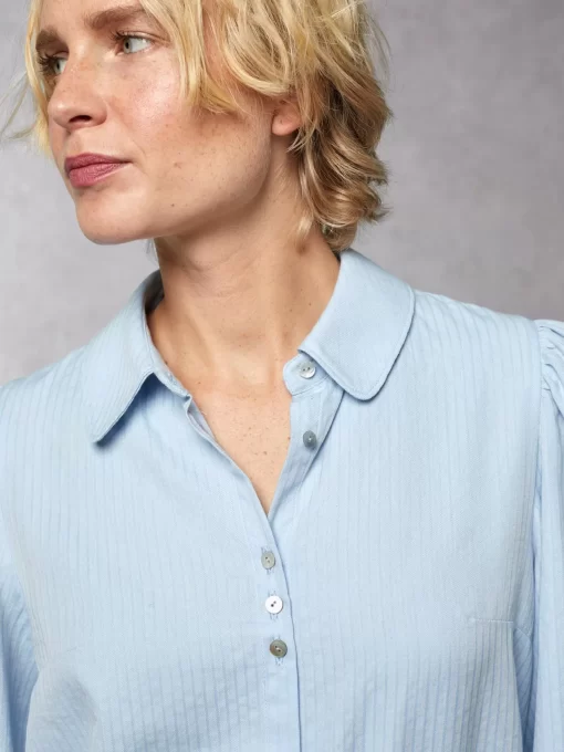 Clothing Rouje | Barbara Shirt Bleu Ciel