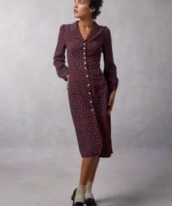 Clothing Rouje | Clementine Dress Dimanche Bucolique Marine