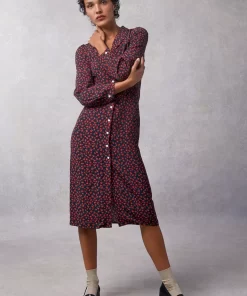 Clothing Rouje | Clementine Dress Dimanche Bucolique Marine