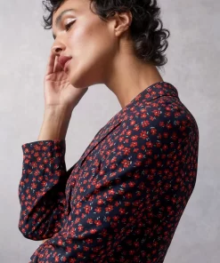 Clothing Rouje | Clementine Dress Dimanche Bucolique Marine