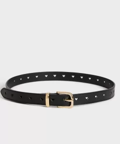 Accessories Rouje | Coeur Belt Cuir Noir