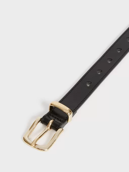 Accessories Rouje | Coeur Belt Cuir Noir