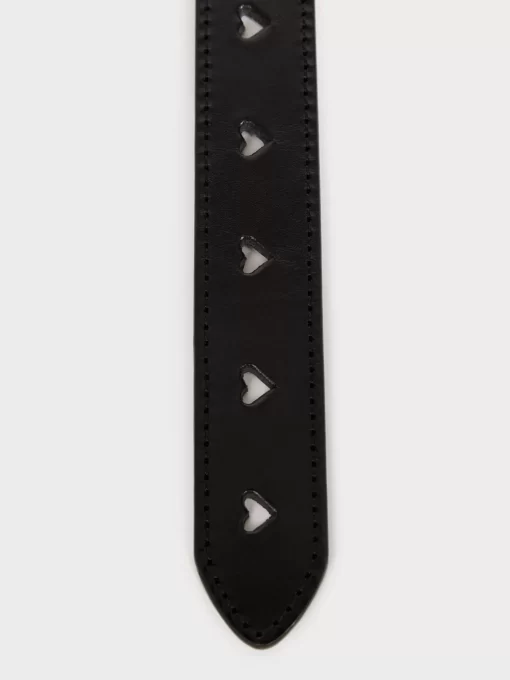 Accessories Rouje | Coeur Belt Cuir Noir