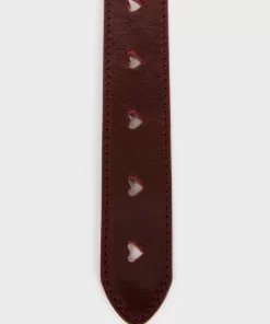 Accessories Rouje | Coeur Belt Cuir Bordeaux