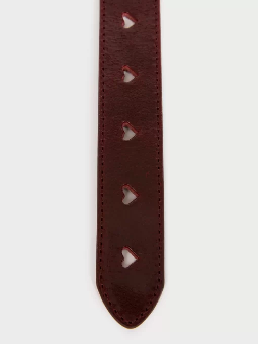Accessories Rouje | Coeur Belt Cuir Bordeaux