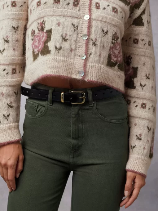 Accessories Rouje | Coeur Belt Cuir Noir