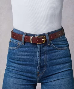 Accessories Rouje | Coeur Belt Cuir Bordeaux