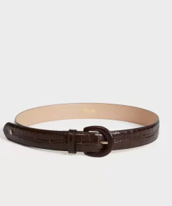 Accessories Rouje | Cooper Belt Croco Chocolat