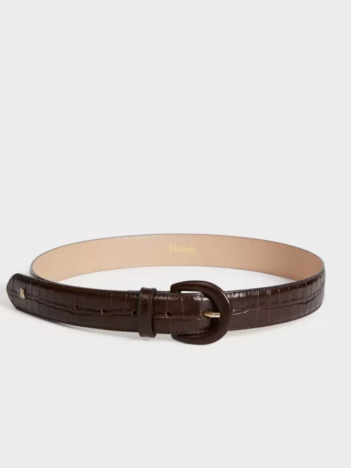 Accessories Rouje | Cooper Belt Croco Chocolat