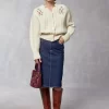 Clothing Rouje | Denitsa Skirt Uni Indigo Rinse