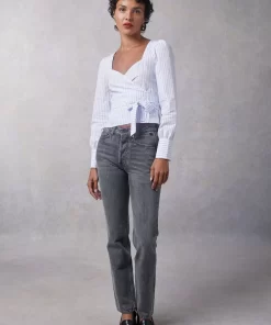 Clothing Rouje | Eddaline Blouse Raye Bleu