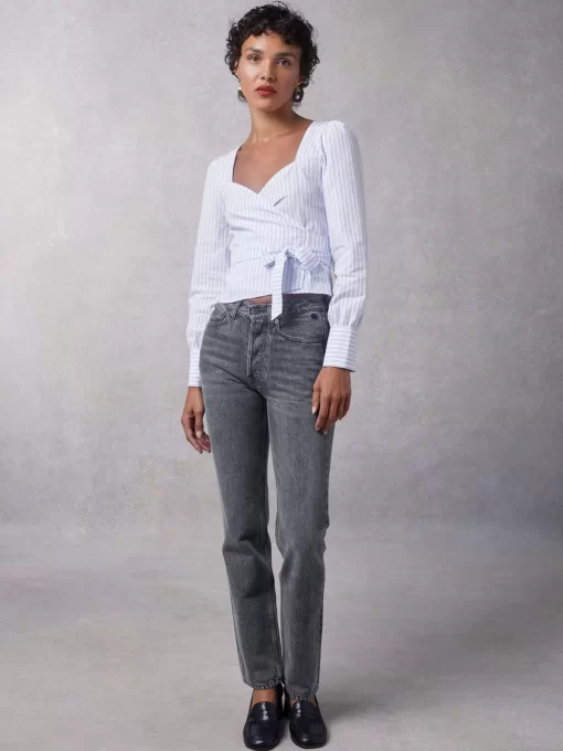 Clothing Rouje | Eddaline Blouse Raye Bleu