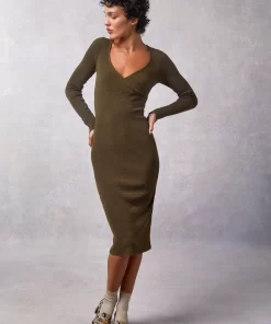 Clothing Rouje | Elisa Dress Uni Kaki