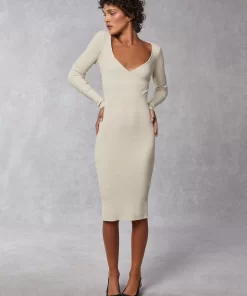 Clothing Rouje | Elisa Dress Uni Beige