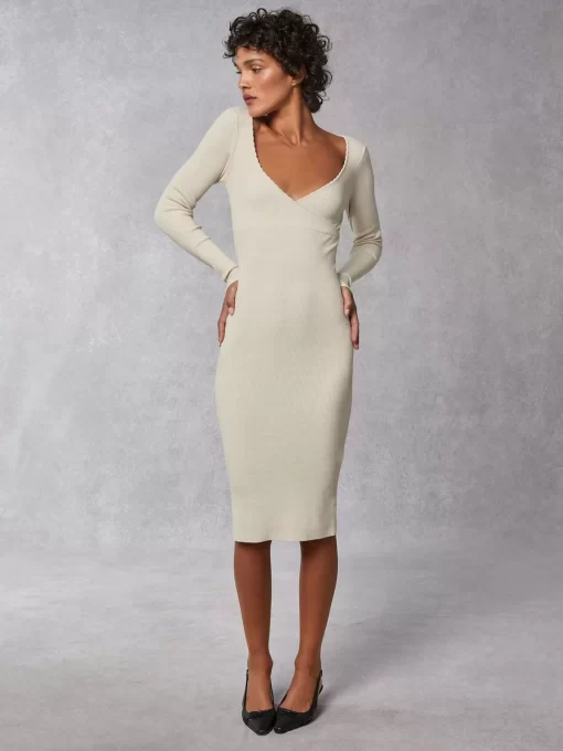Clothing Rouje | Elisa Dress Uni Beige