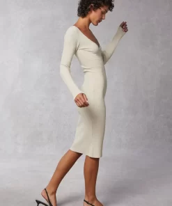 Clothing Rouje | Elisa Dress Uni Beige